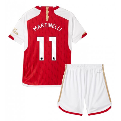 Fotbalové Dres Arsenal Gabriel Martinelli #11 Dětské Domácí 2023-24 Krátký Rukáv (+ trenýrky)